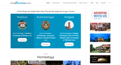 Desktop Screenshot of coorghomestays.co.in